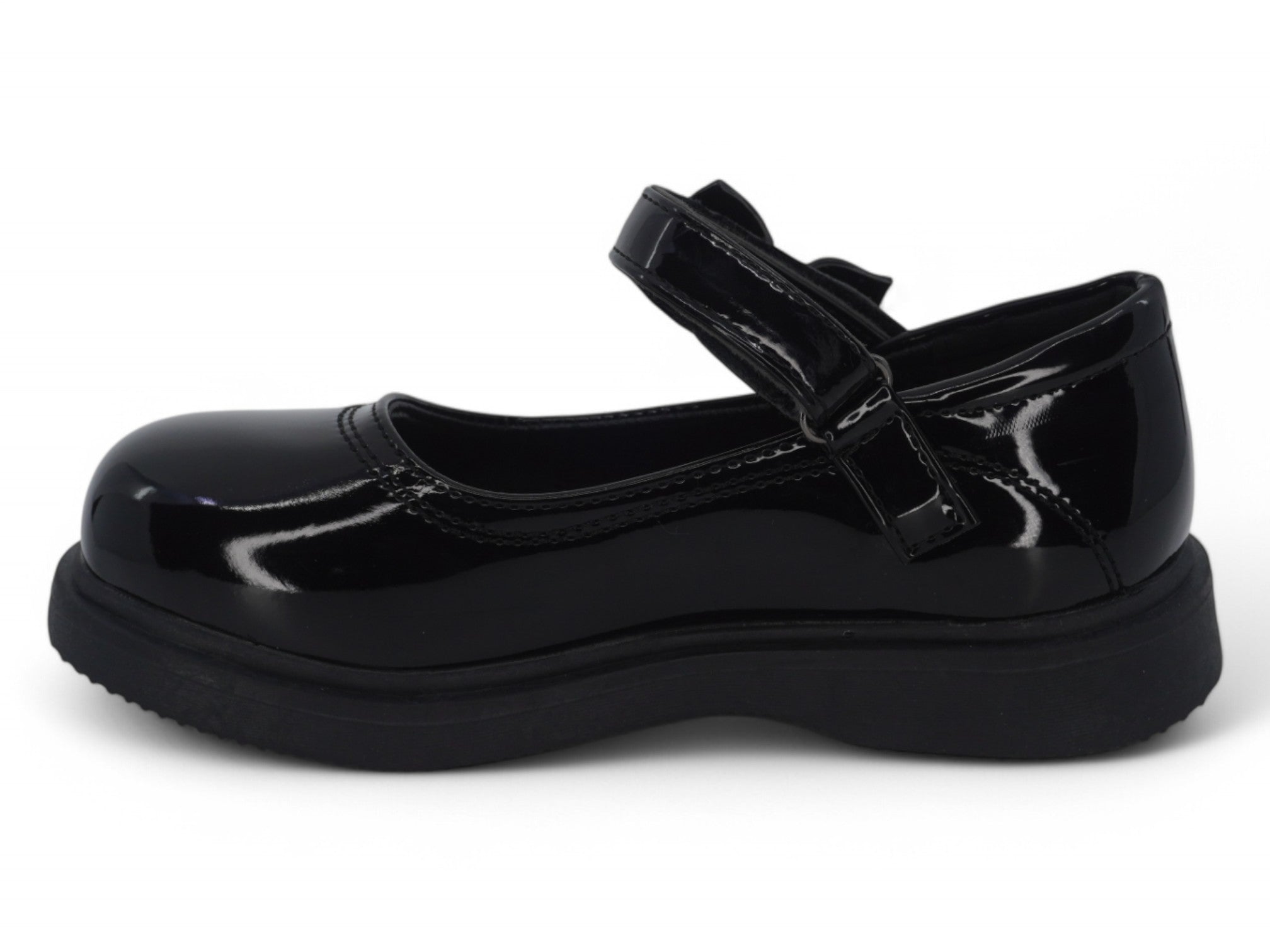 Toddler Black Patent Angelique Flat