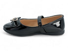 Girls' Black Patent Lan Flat