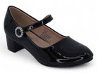 Girls Black Patent Rosalia Heel
