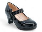 Girls Black Patent Karol Heel