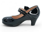 Girls Black Patent Karol Heel