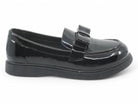 Girls Black Patent Roxy Flat