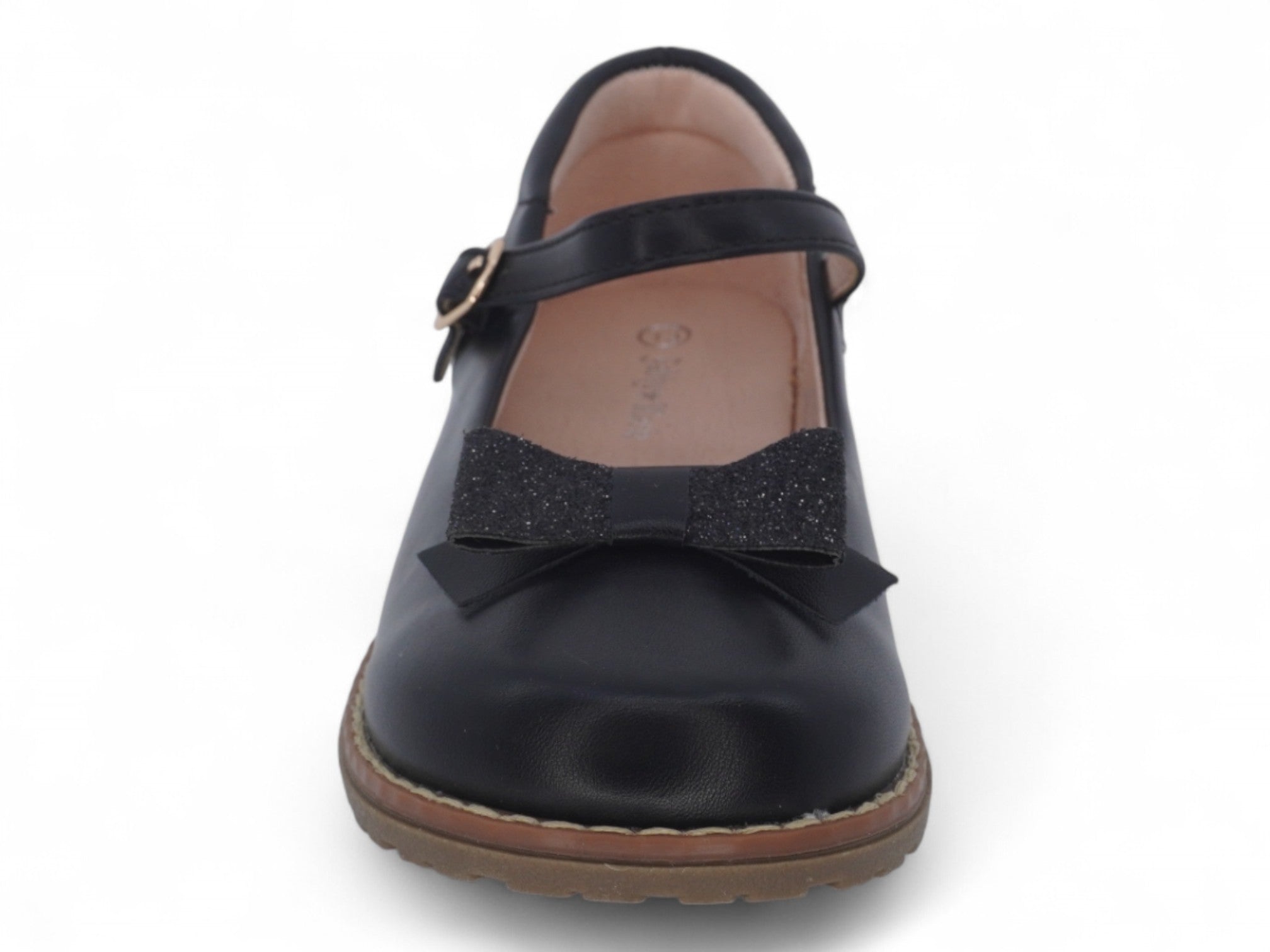 Girls Black Patent Nory Flat