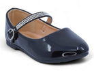 Girls' Black Patent Milena Flat