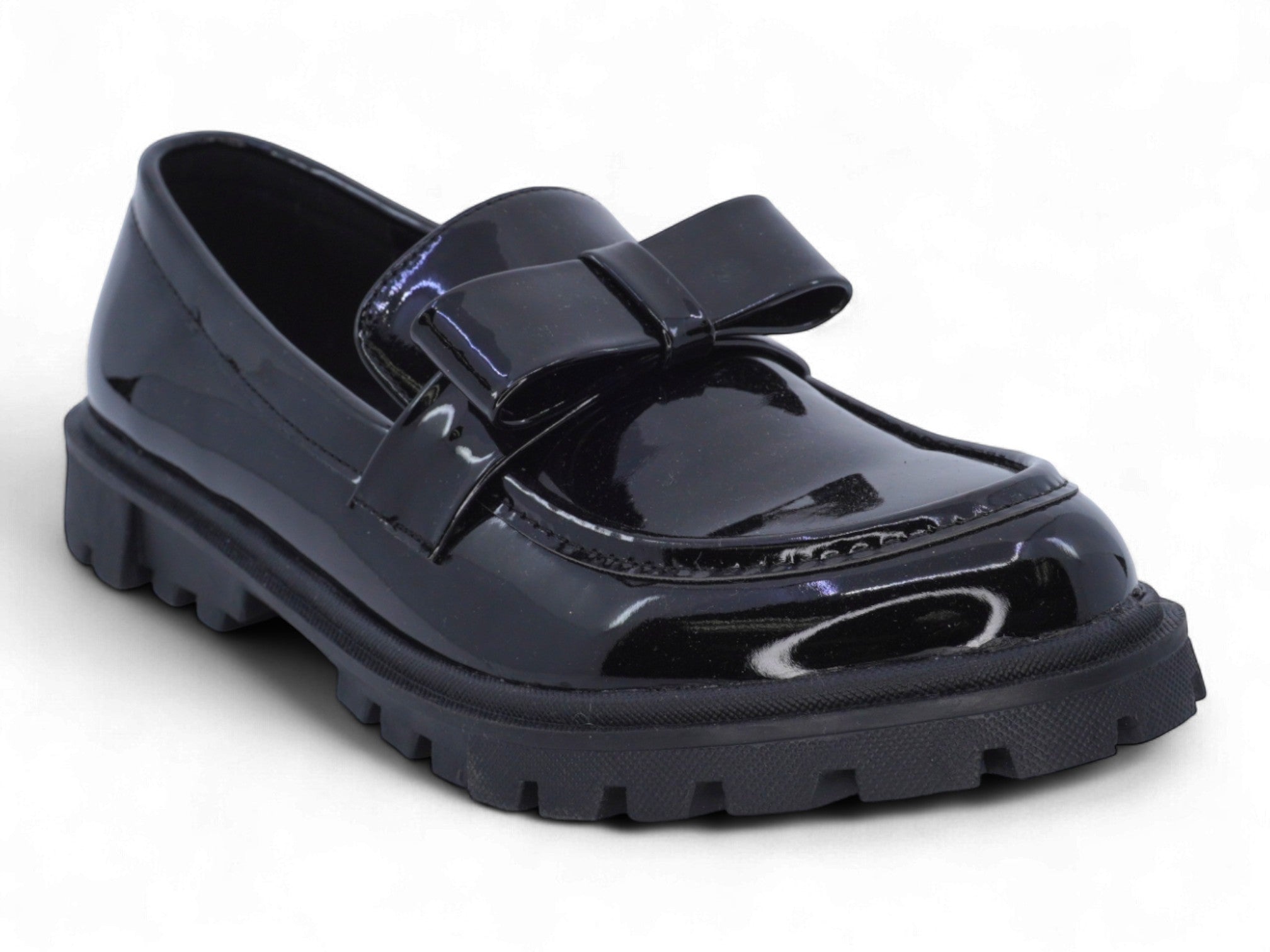 Girls Black Patent Aura Loafer