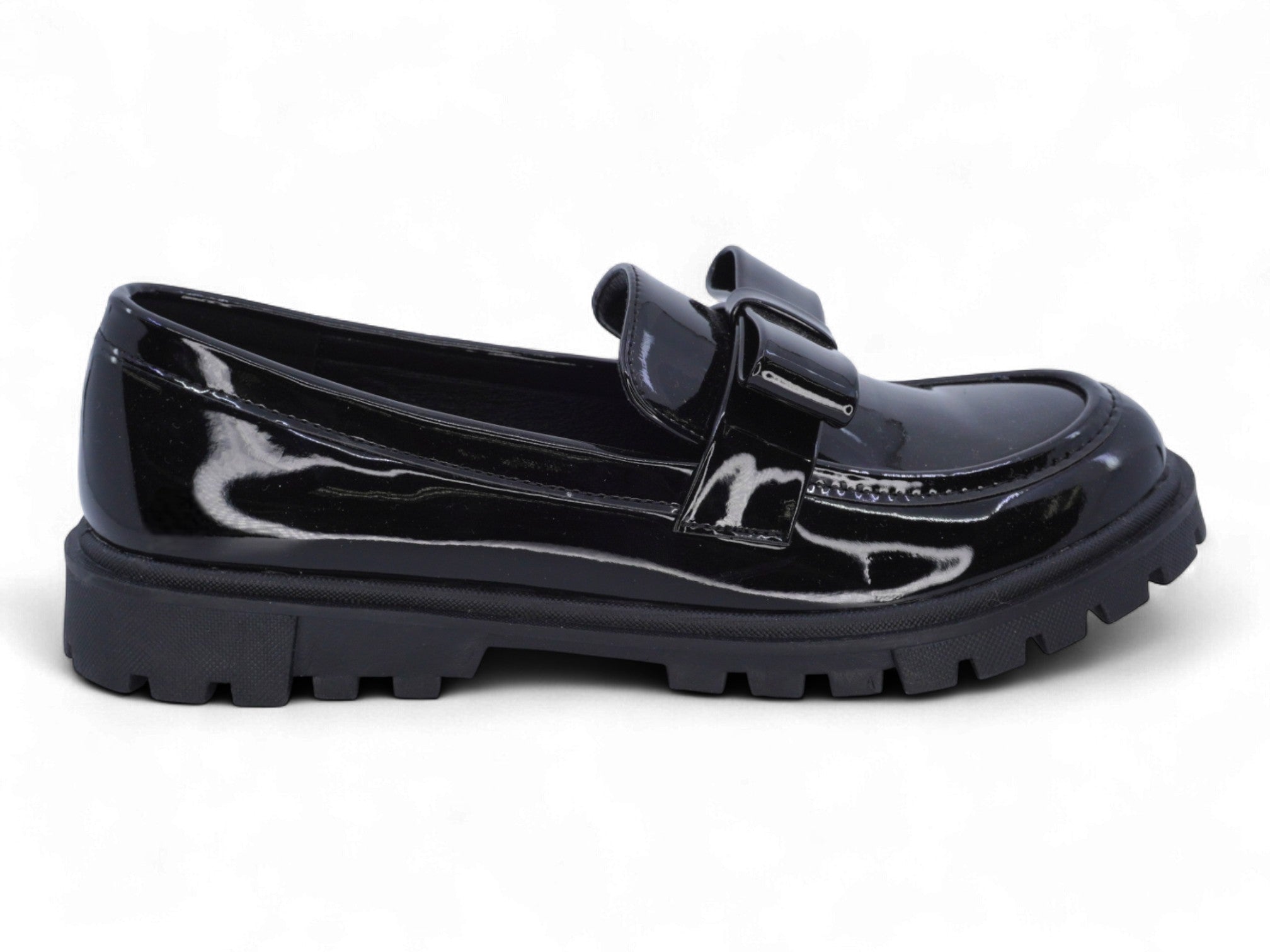Girls Black Patent Aura Loafer
