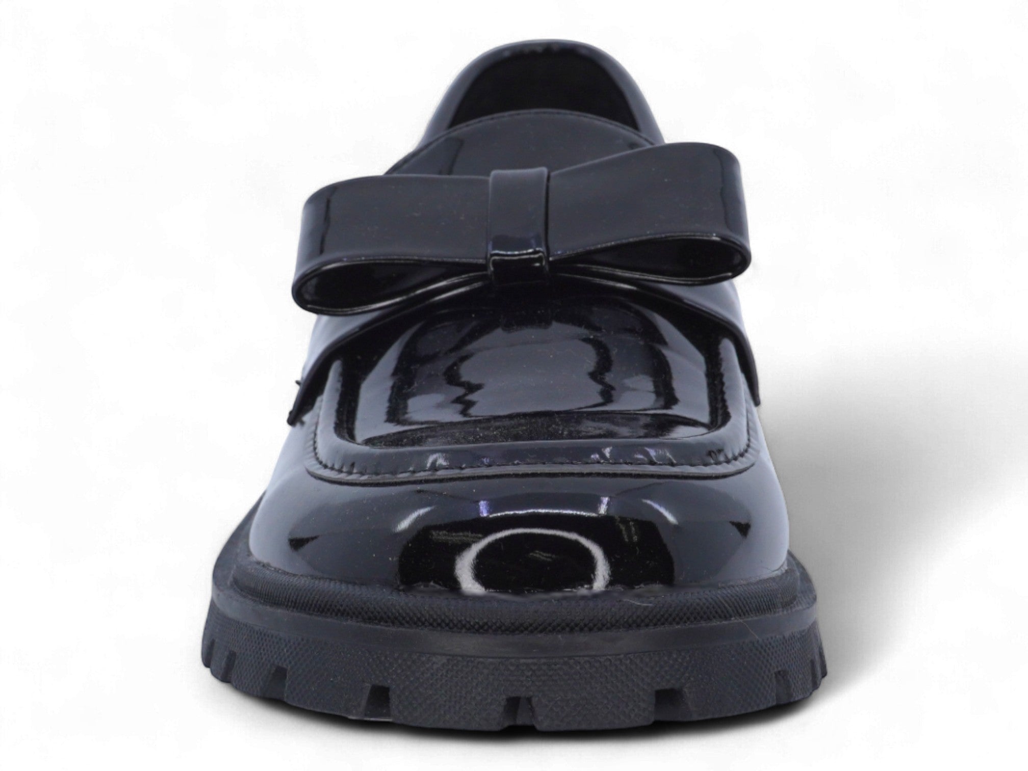 Girls Black Patent Aura Loafer