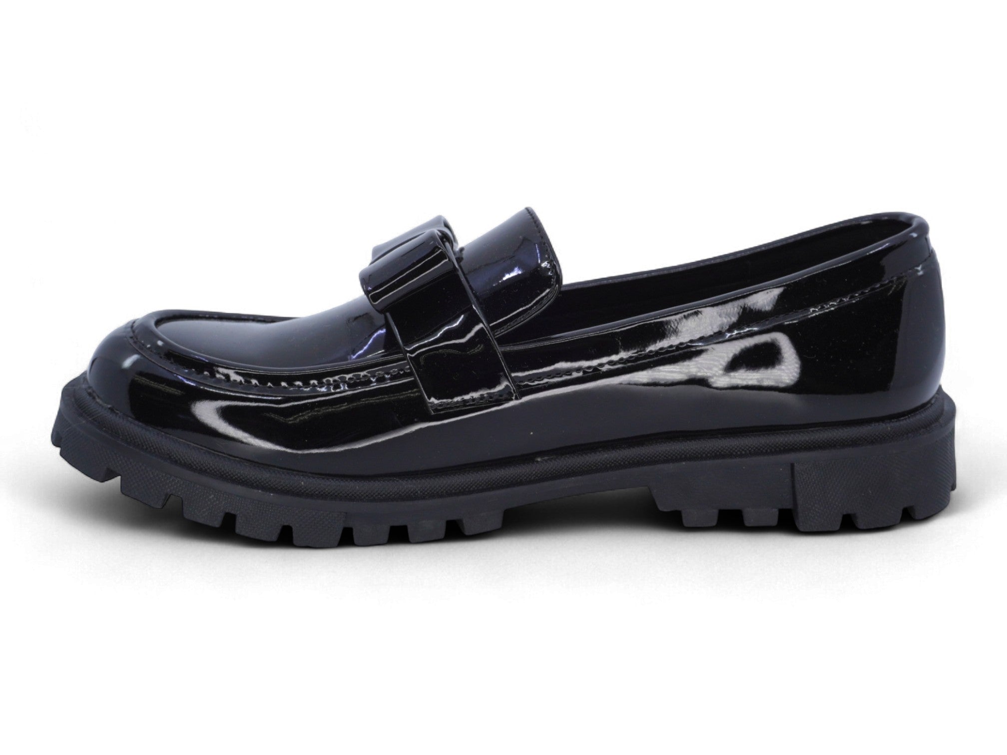 Girls Black Patent Aura Loafer