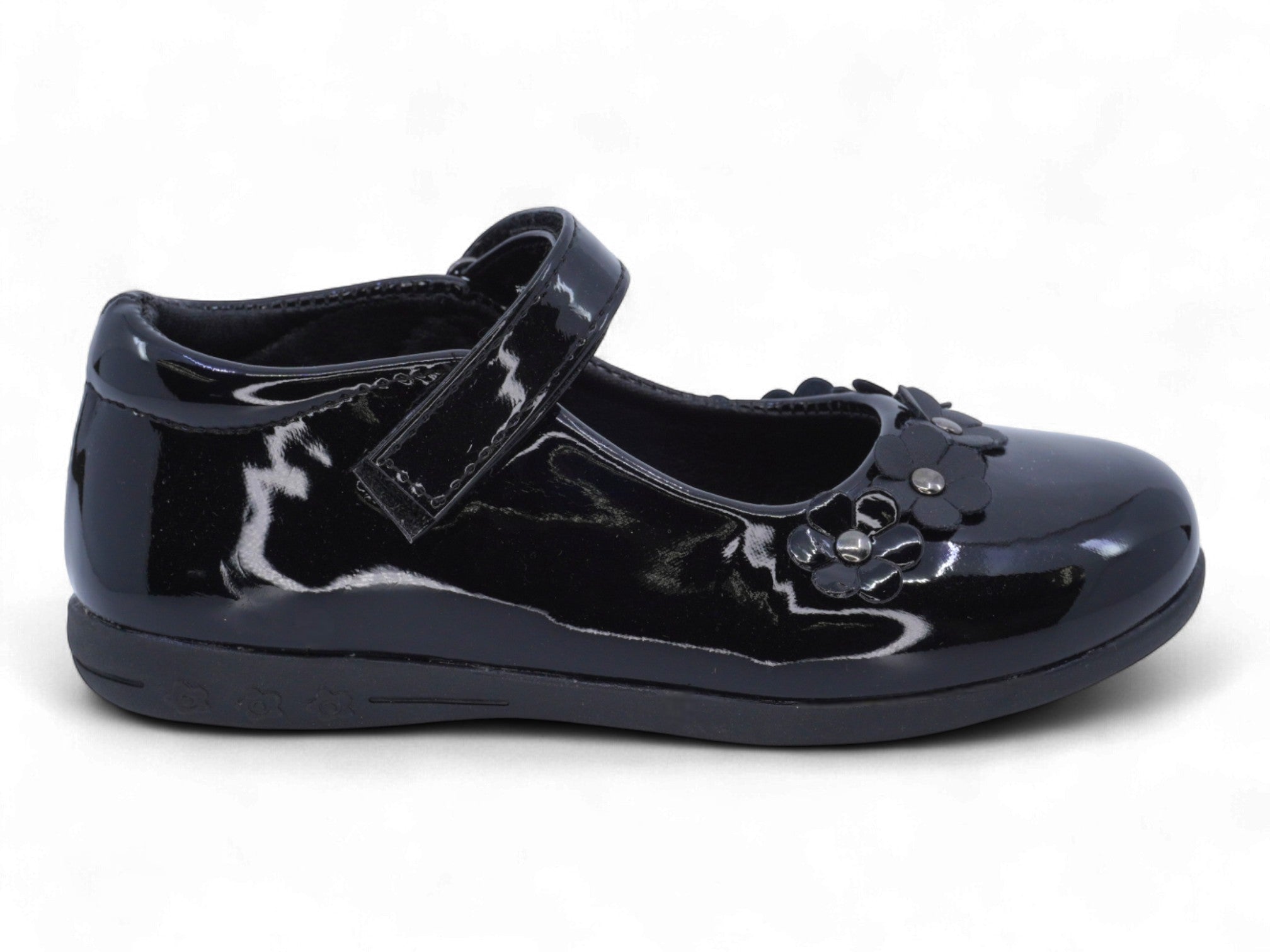 Girls Black Patent Millie School Shoe