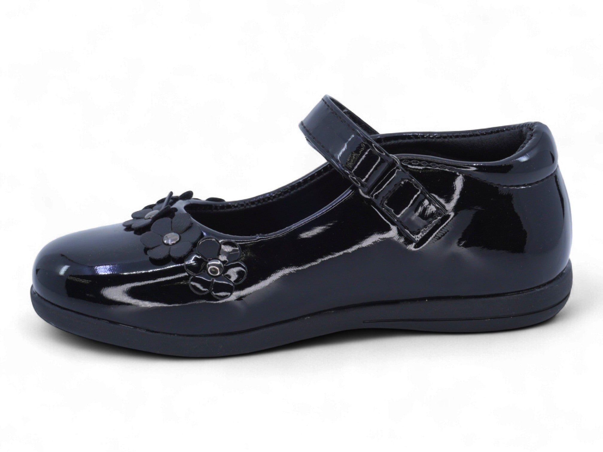 Girls Black Patent Millie School Shoe