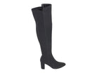 Women's Black Soft Faux Suede Over the Knee Boot