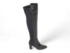 Women's Black Faux Suede Over the Knee Boot