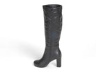 Women's Black Vegan Leather Platform Tall Boot