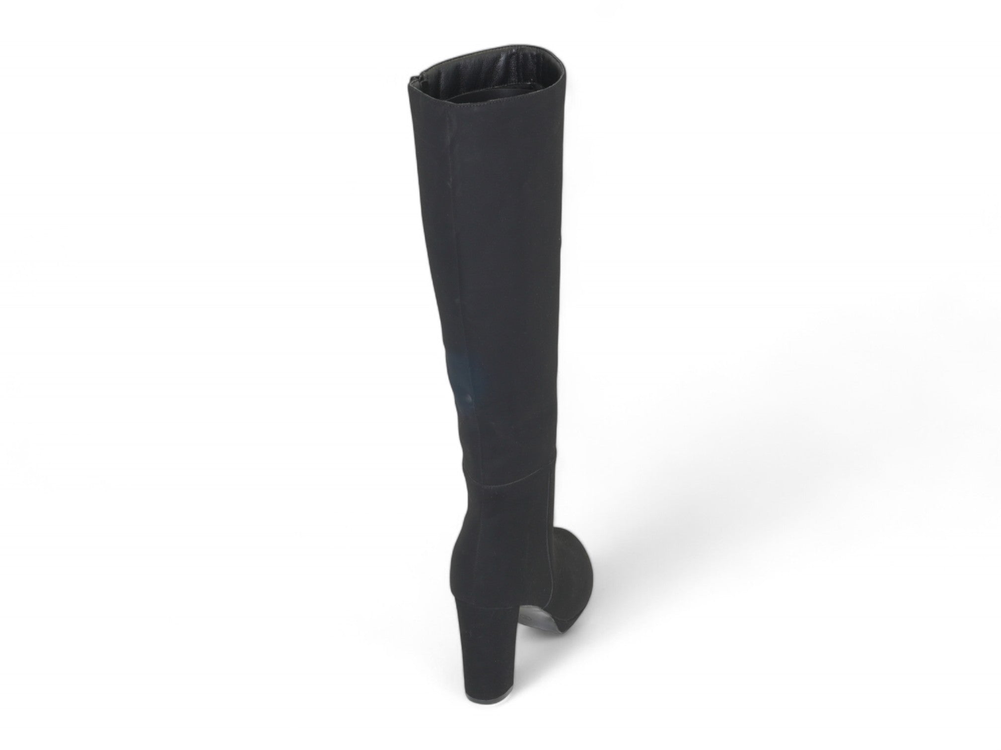 Women's Black Faux Suede Platform Tall Boot