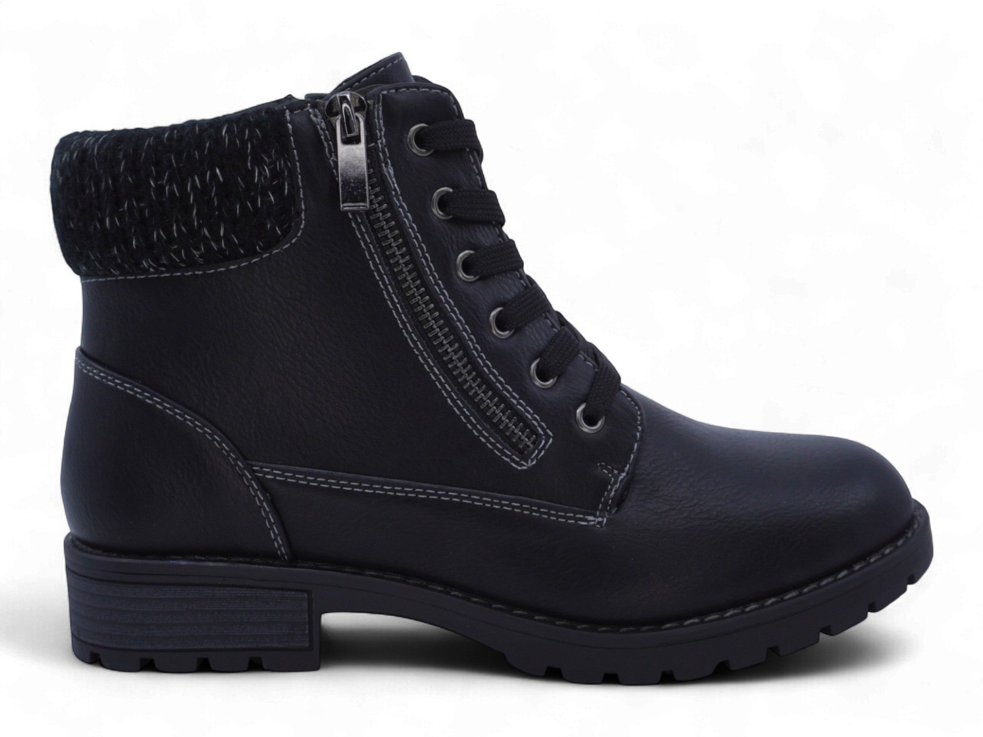 Women's Black Maanvi Combat Boot