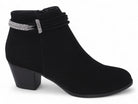 Women's Black Faux Suede Dress Bootie
