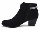 Women's Black Faux Suede Dress Bootie