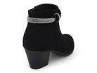 Women's Black Faux Suede Dress Bootie