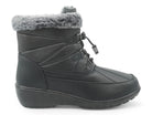 Women's Black Zig Zag Lycra Wide Width Boot