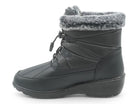 Women's Black Zig Zag Lycra Wide Width Boot