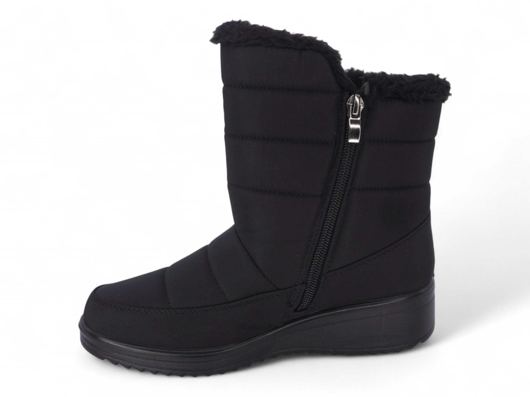 Women's Black Nylon Wide Width Bootie