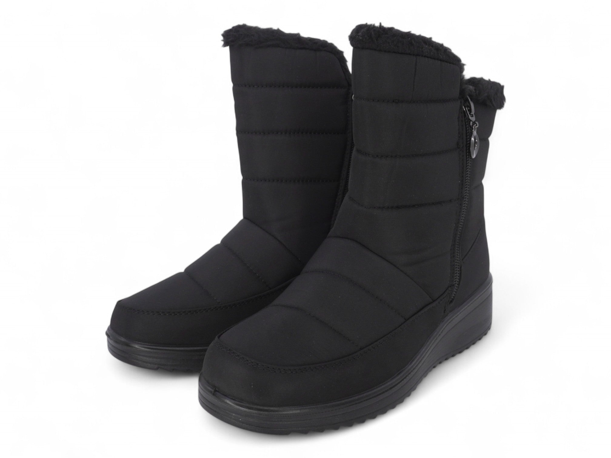 Women's Black Nylon Wide Width Bootie