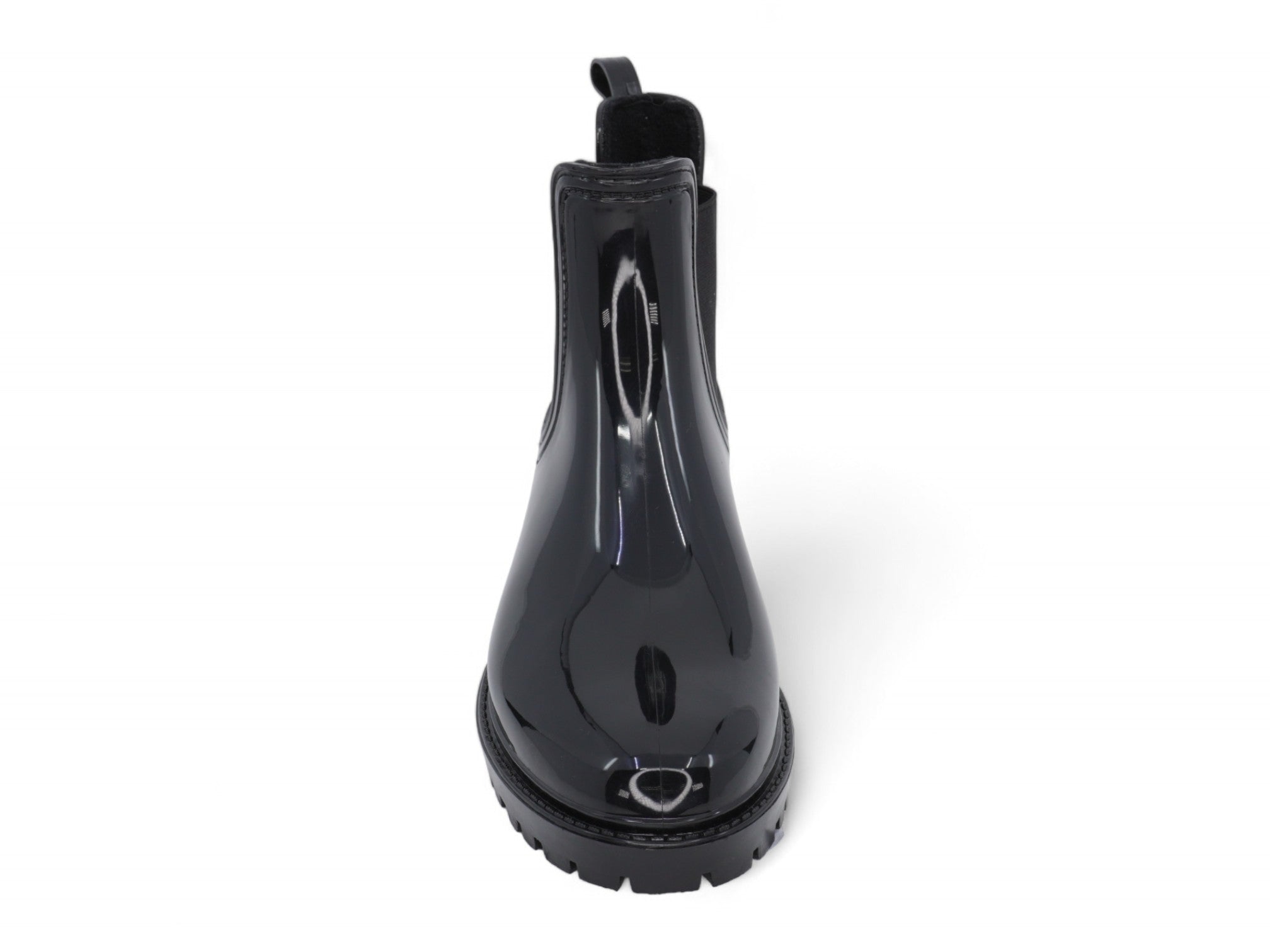 Women's Black Glossy Rain Boot