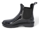 Women's Black Glossy Rain Boot