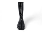 Women's Black Glossy Tall Rain Boot