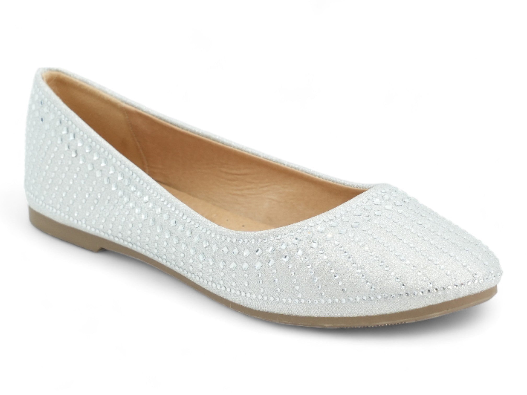 Women's Silver Roberta Flat