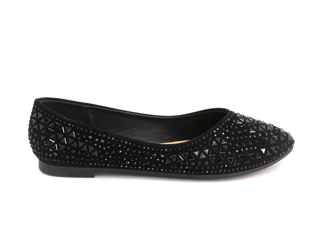 Women's Black René Flat
