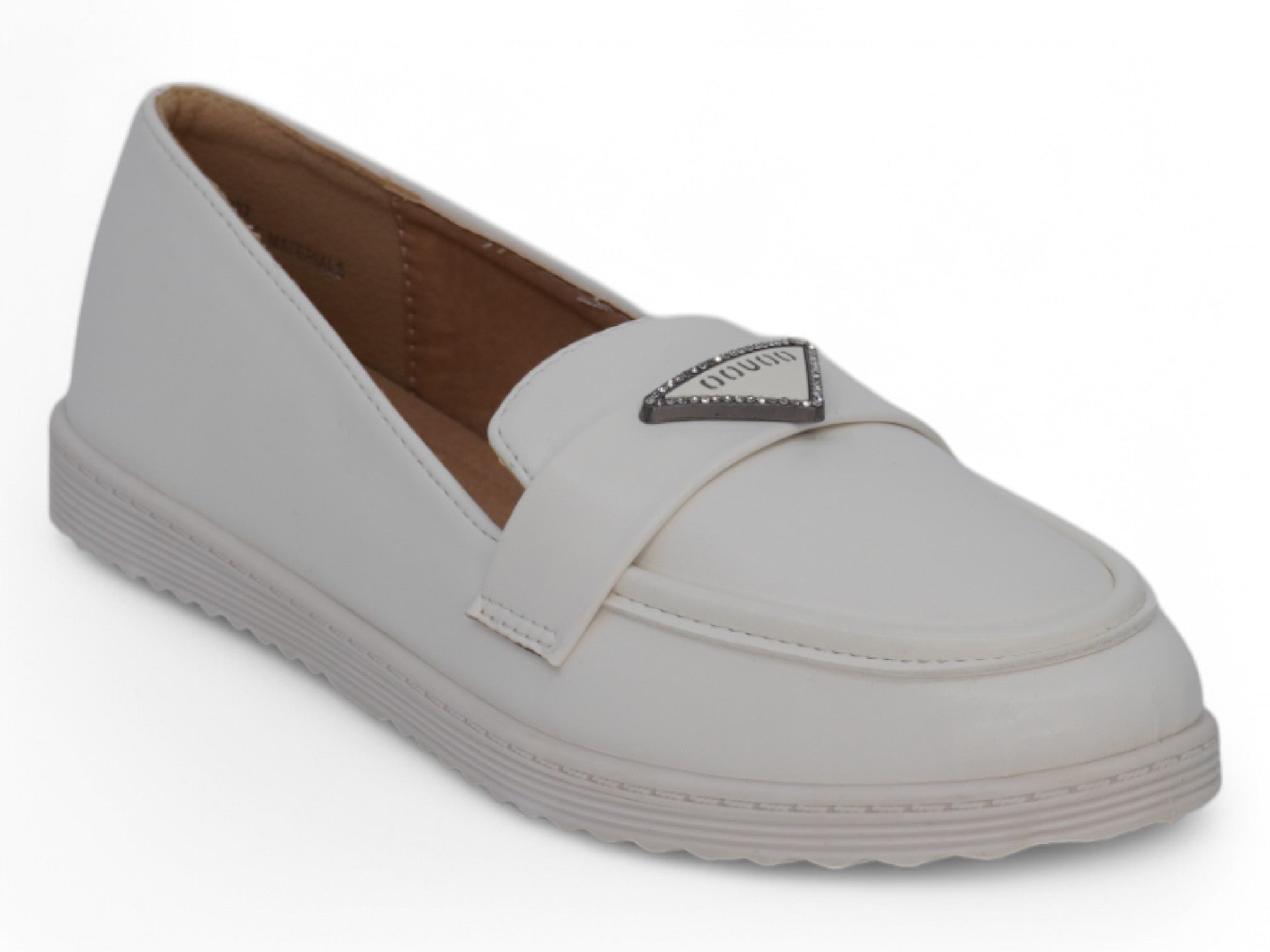 Women's White Keri Flat
