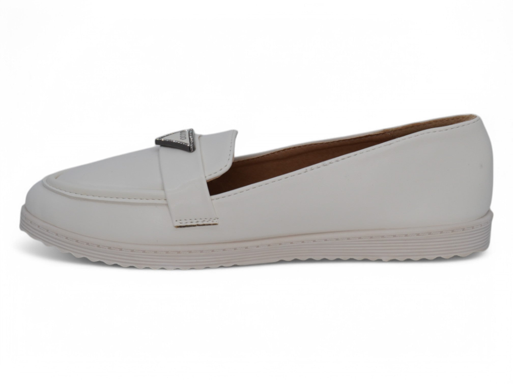 Women's White Keri Flat