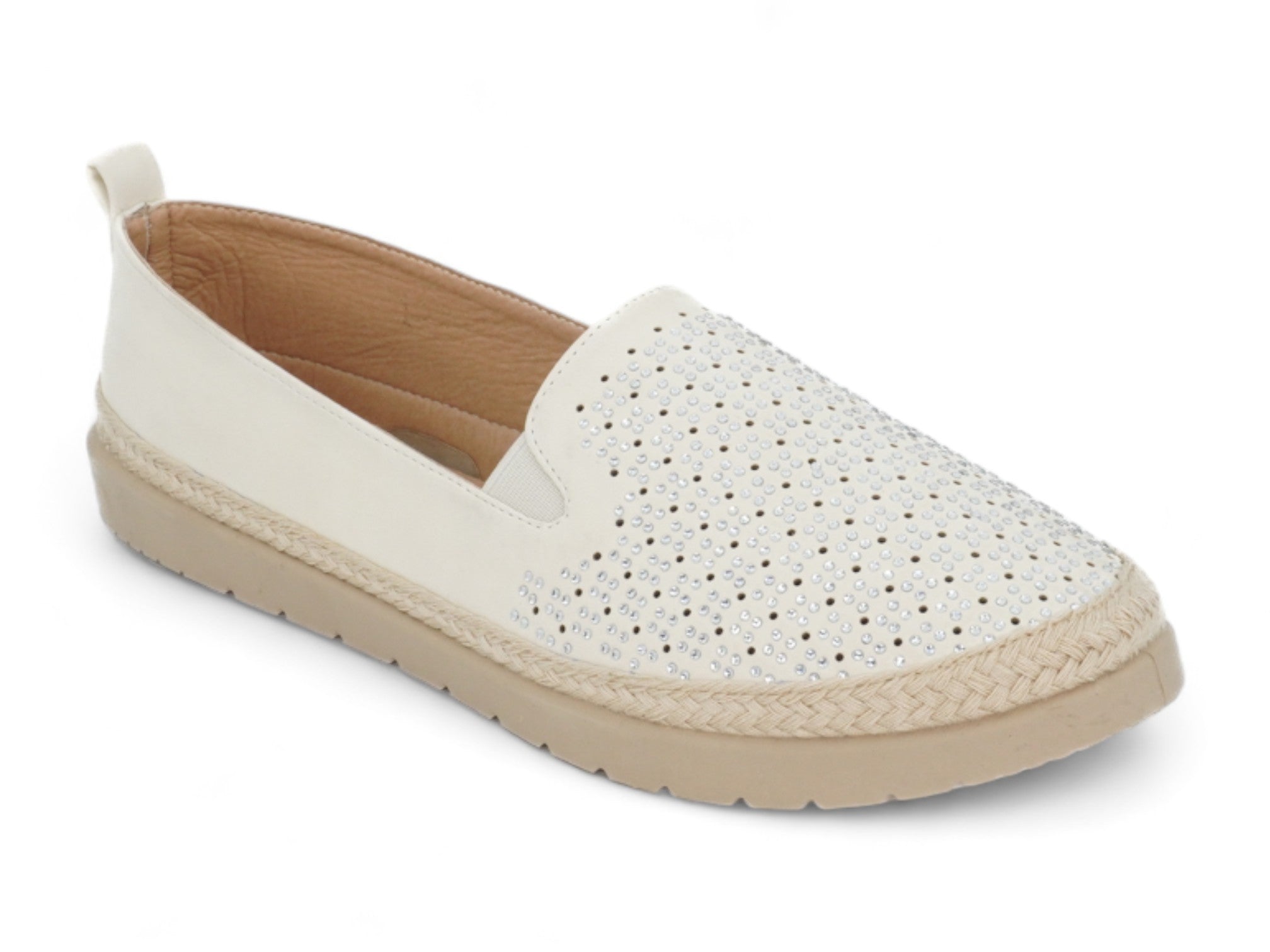 Women's White Rowan Flat