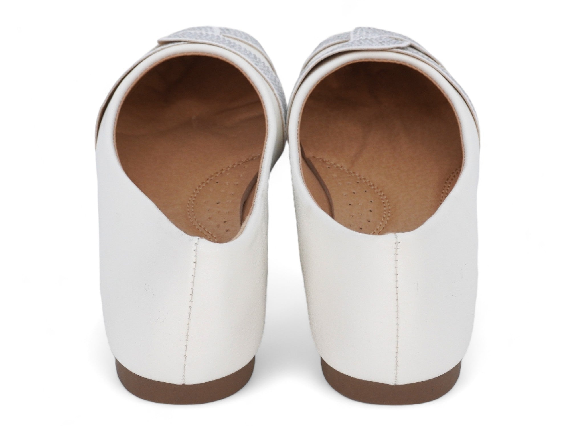 Women's White Graylin Flat