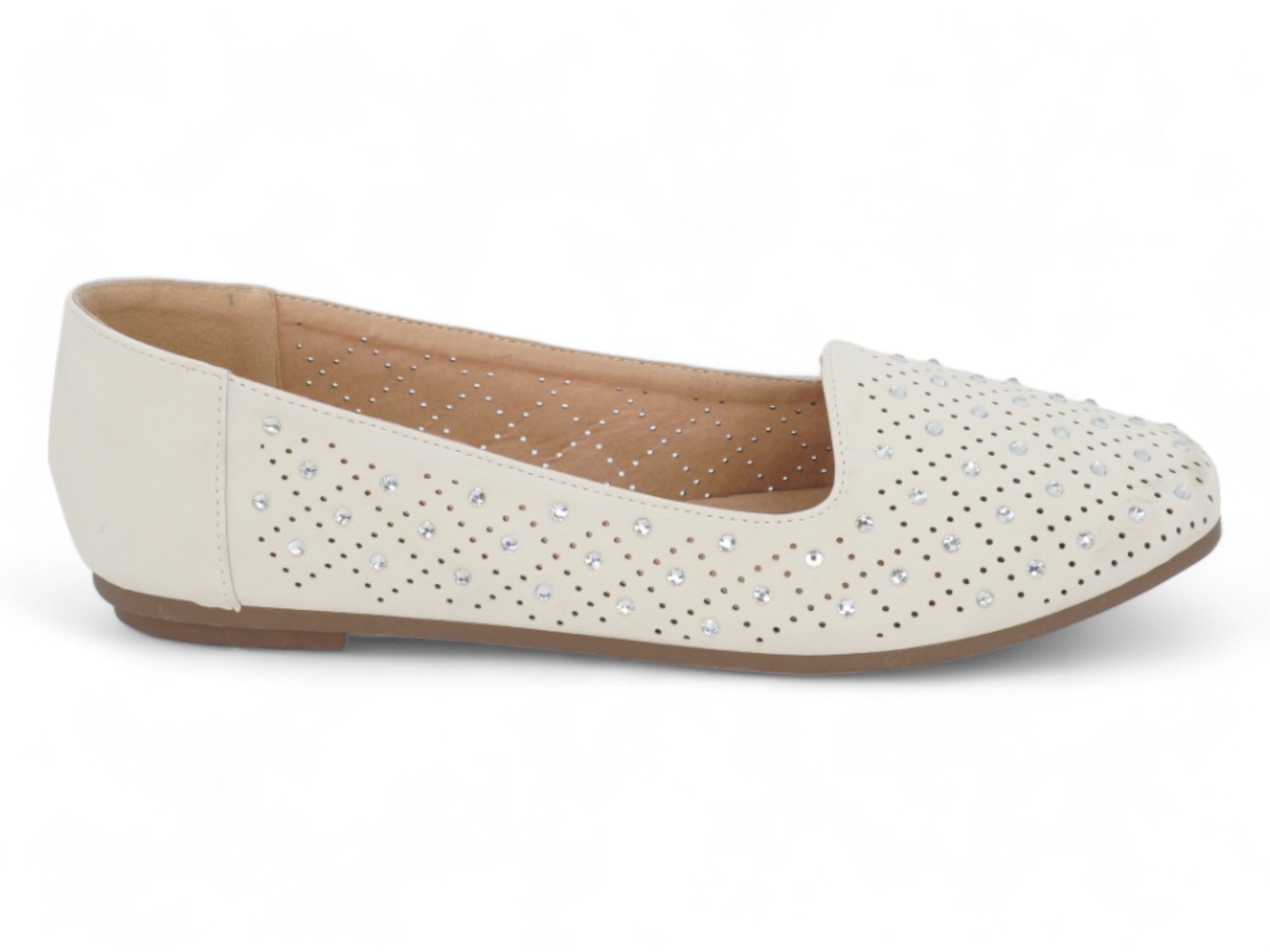 Women's White Stevie Flat