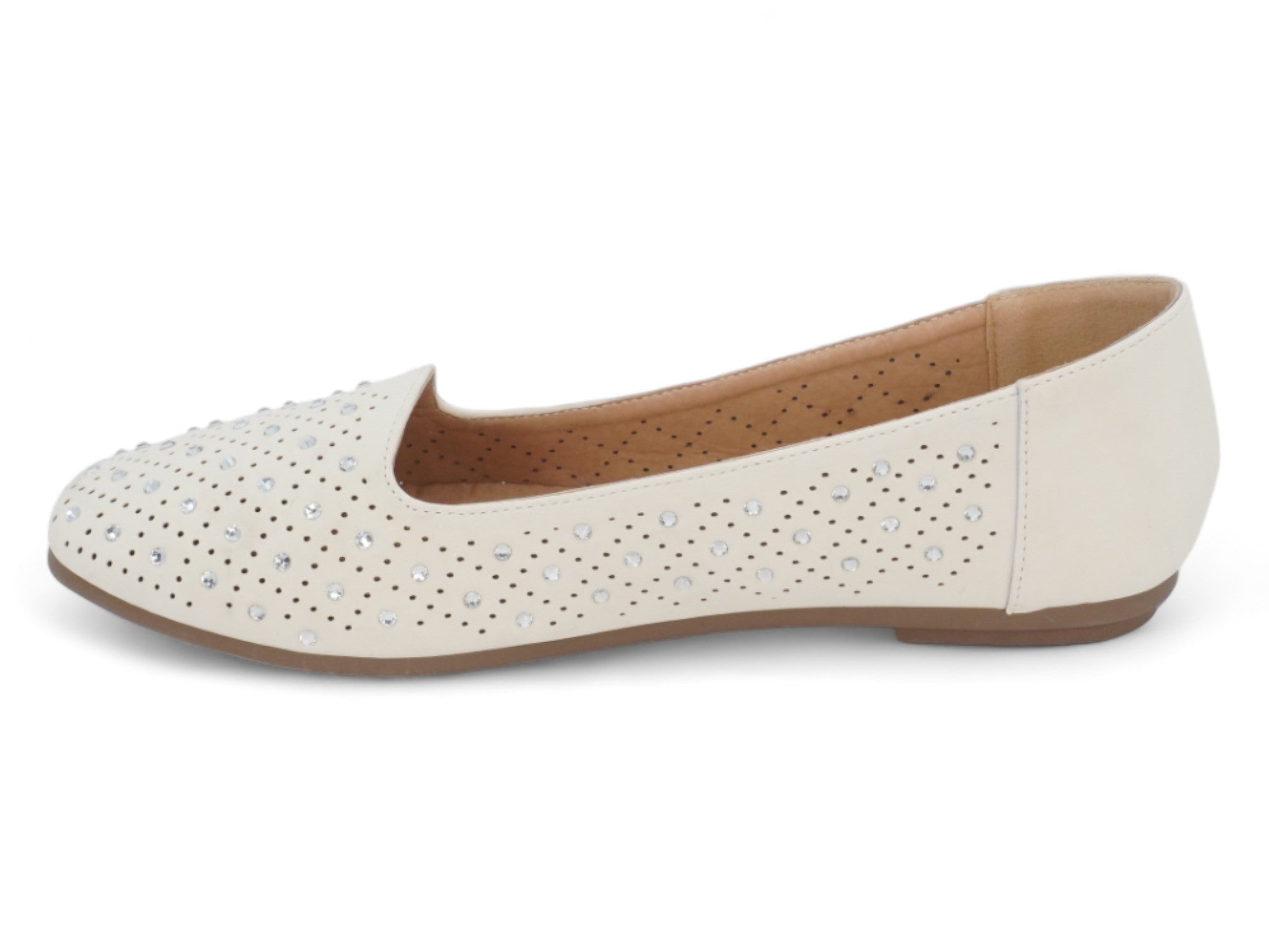 Women's White Stevie Flat