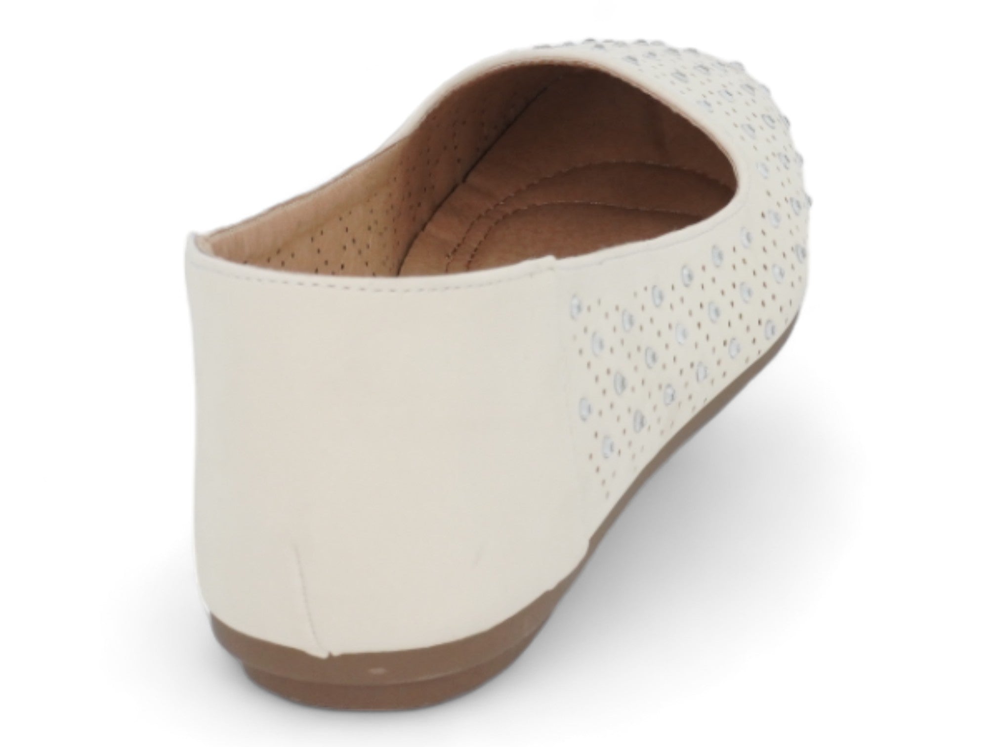 Women's White Stevie Flat