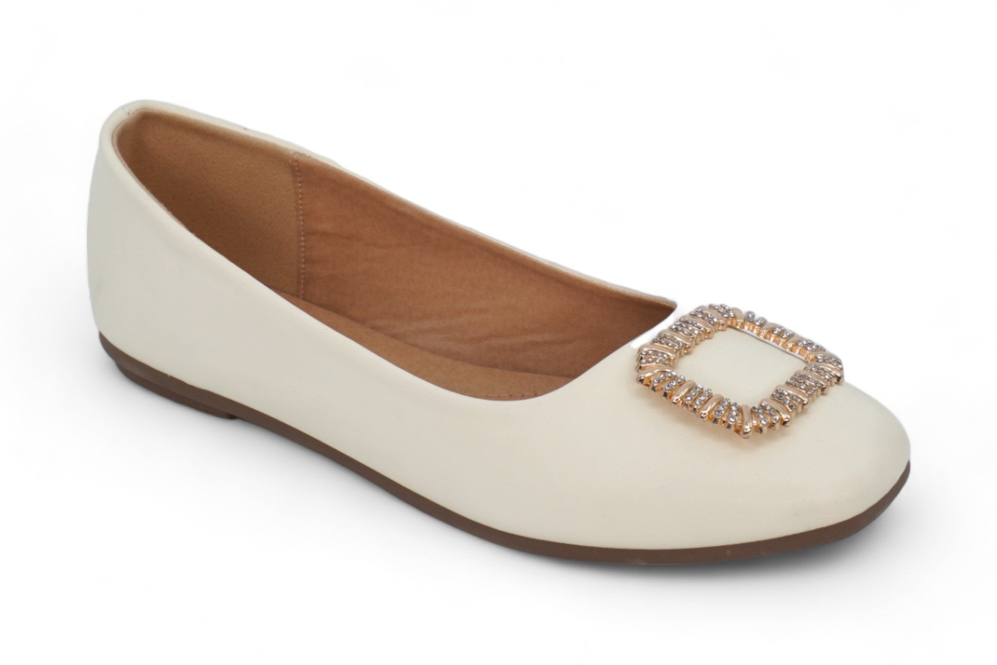 Women's Cream Anne Flat