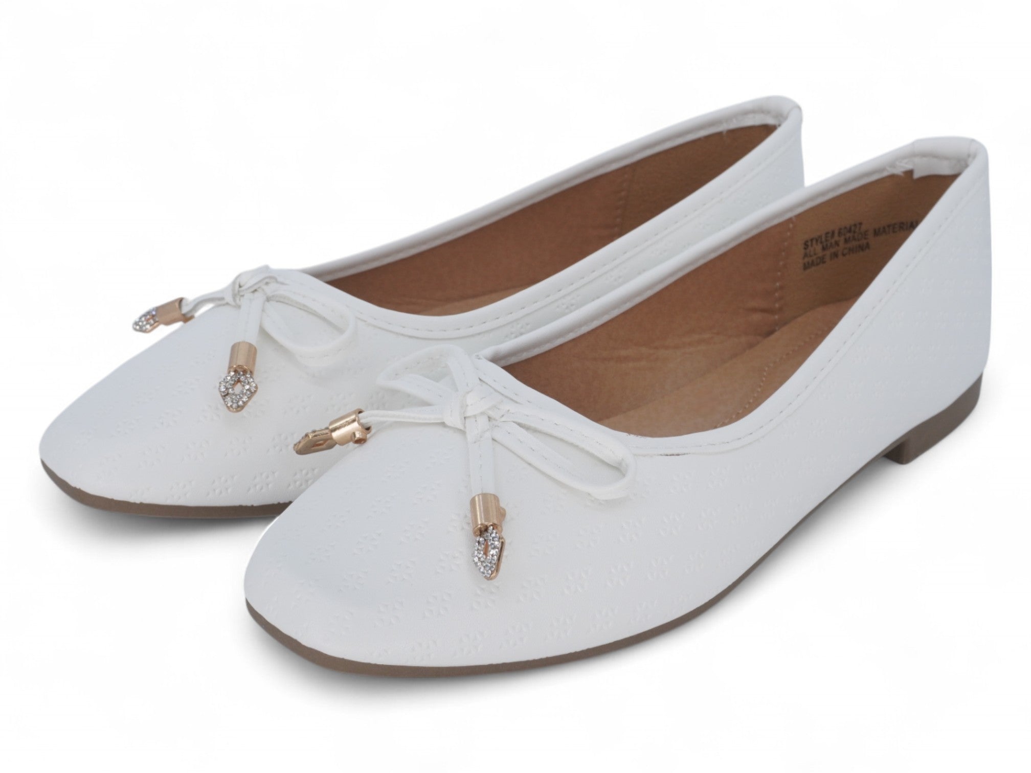 Women's White Evie Flat