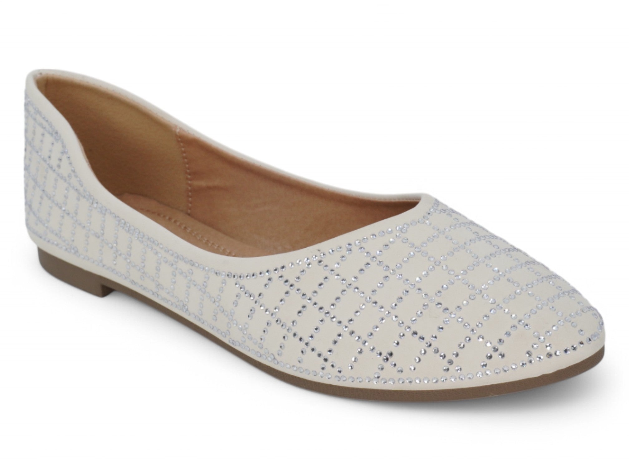Women's White Adelyn Flat