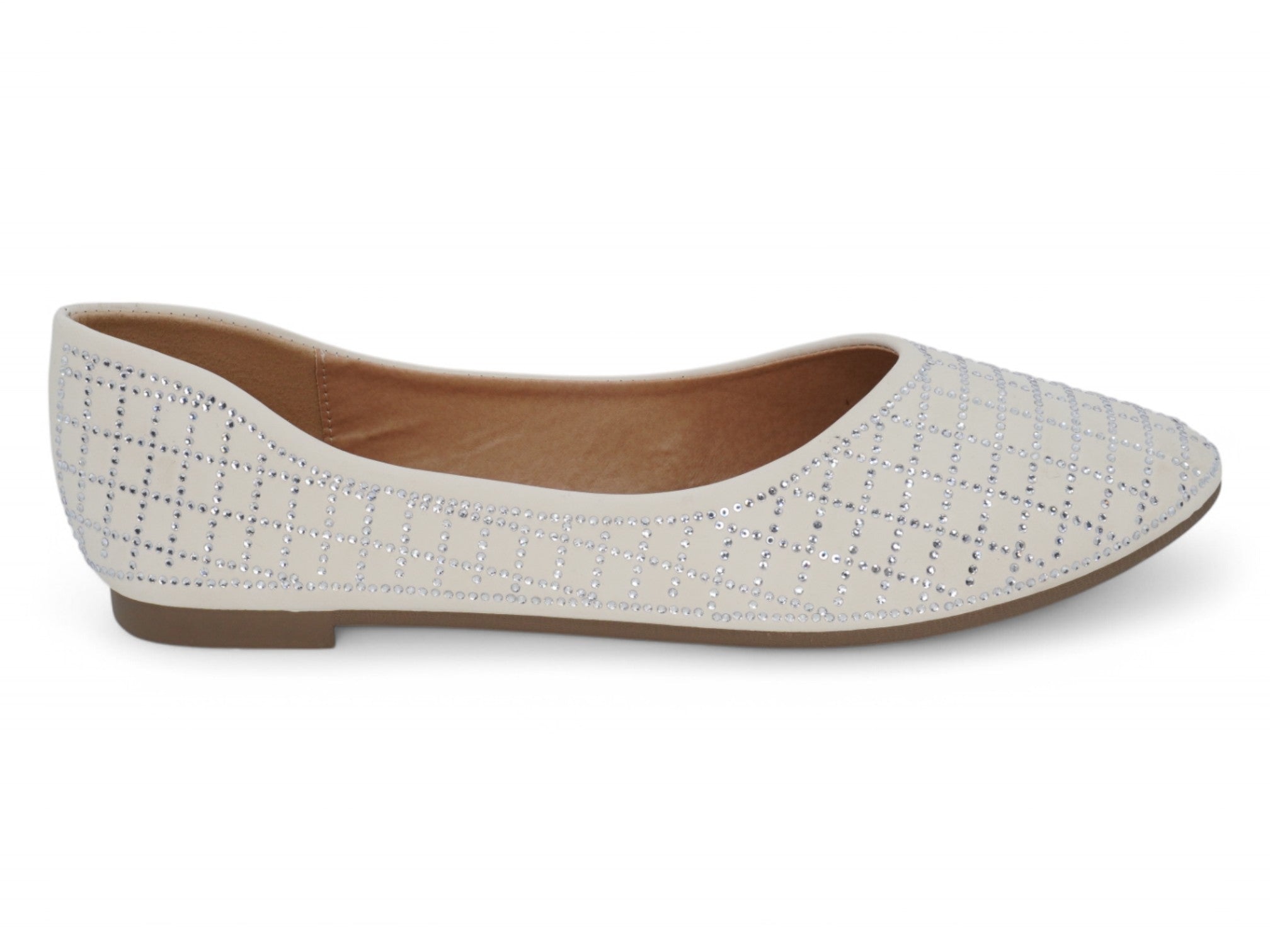 Women's White Adelyn Flat