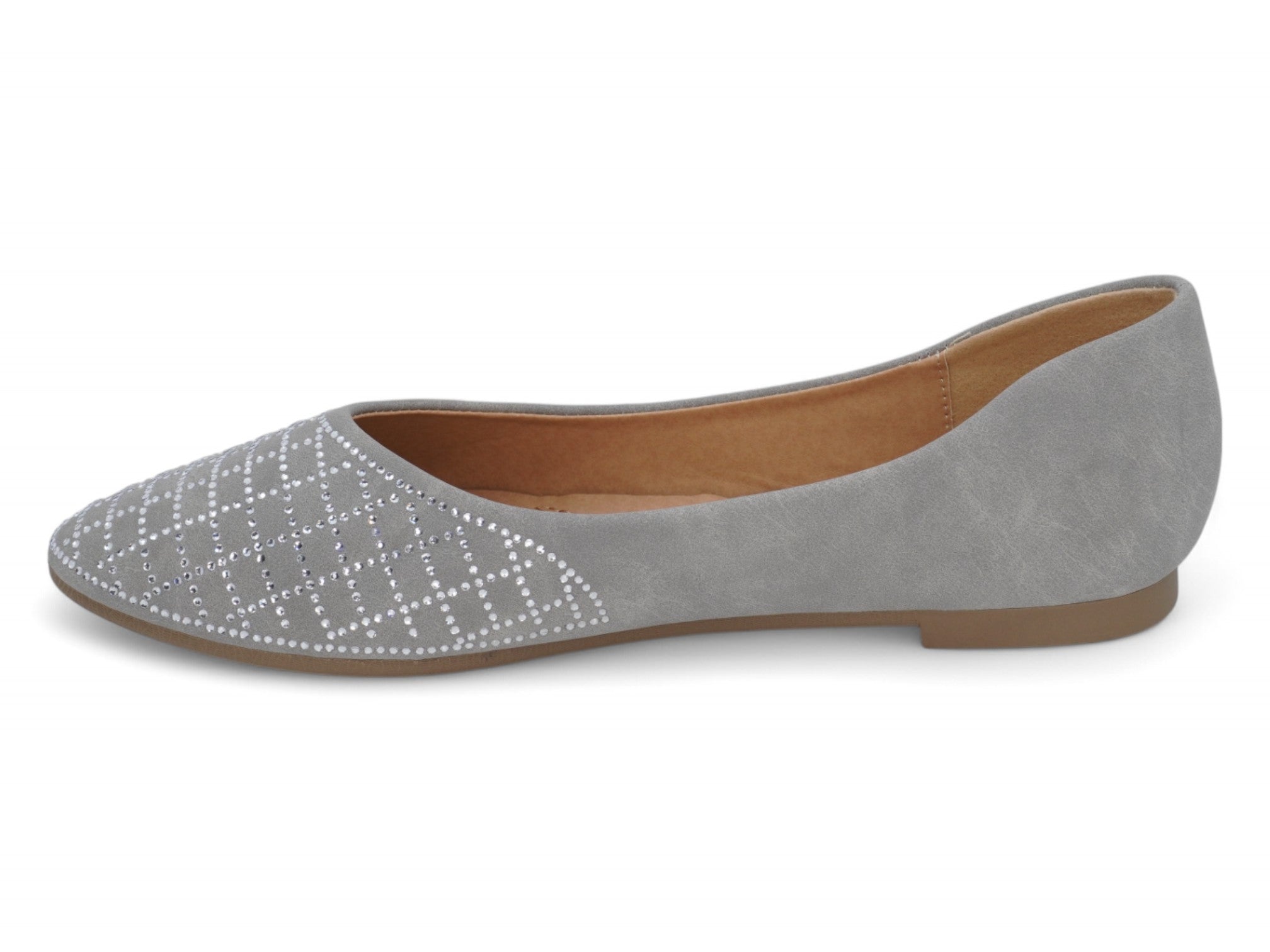 Women's Gray Adelyn Flat