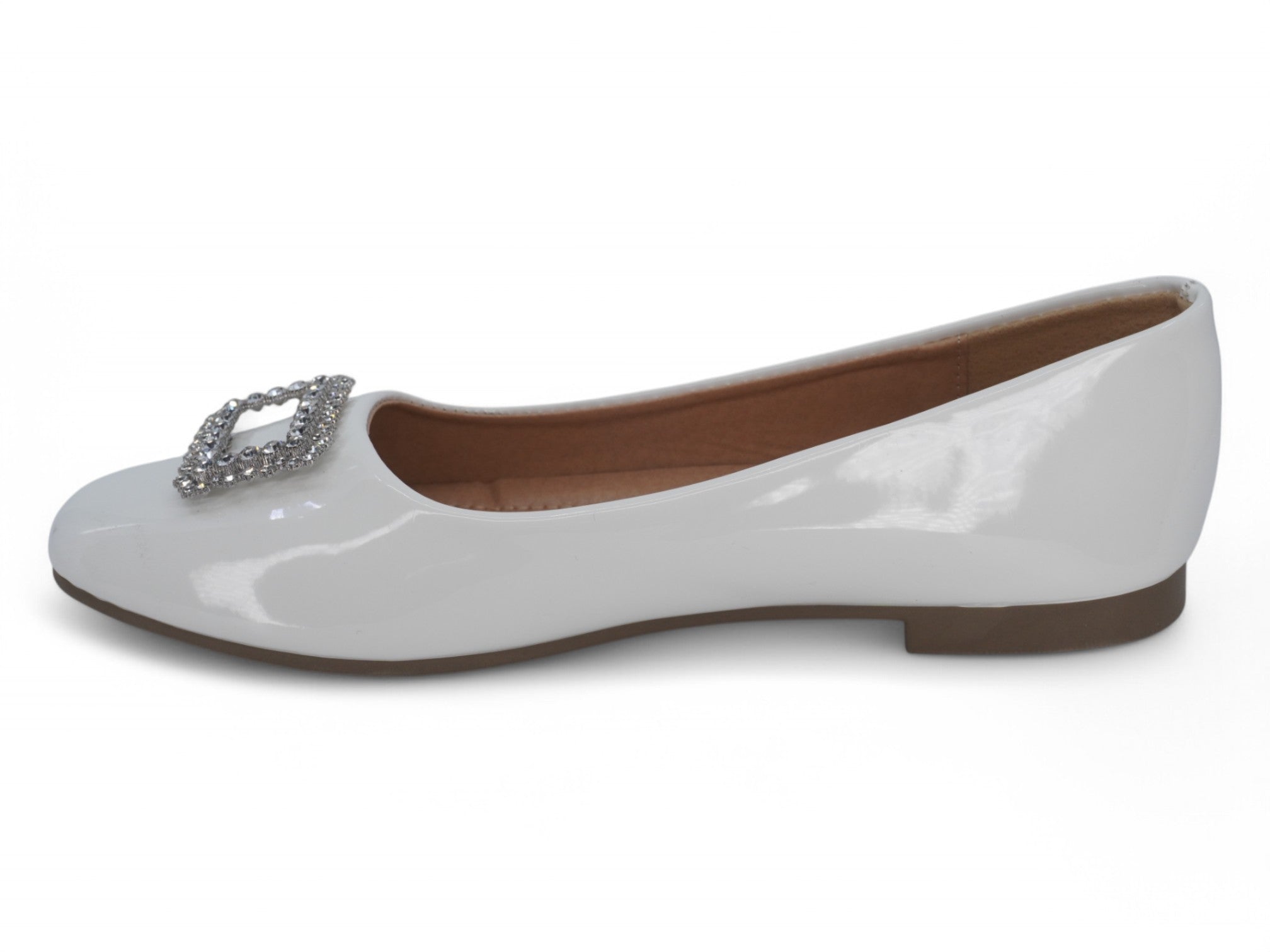 Women's White Nora Flat
