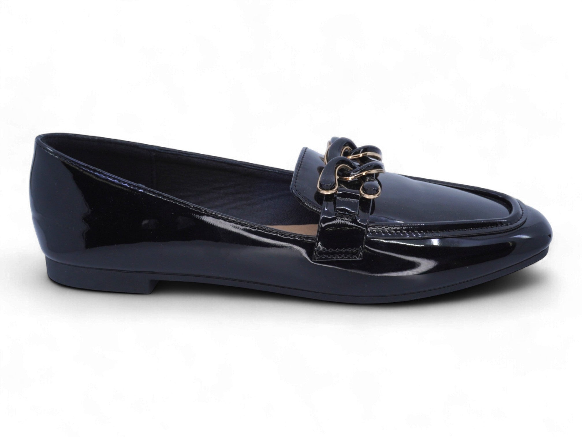 Women's Black Patent Demtra Flat
