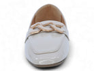 Women's Ivory Patent Demetra Flat