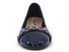 Women's Black Patent Clover Flat