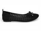 Women's Black Houndstooth Ballerina Flat
