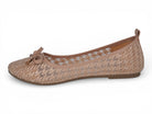 Women's Taupe Houndstooth Ballerina Flat