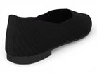 Women's Black Fly Knit Square Toe Flat